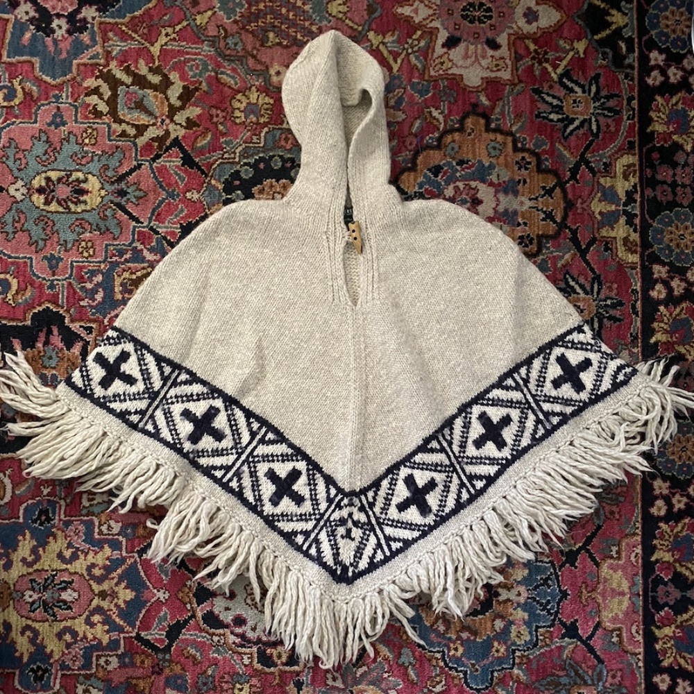 Ralph Lauren Lauren Wool Hooded Poncho